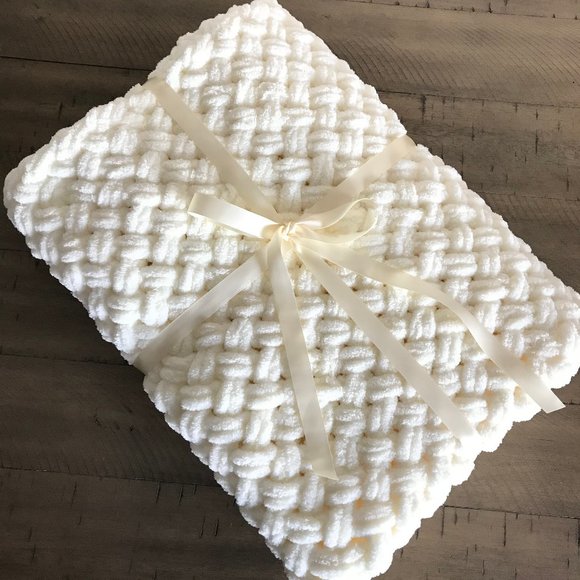 Handmade Other - Baby Blanket Handmade  Soft Ivory Color 35x35